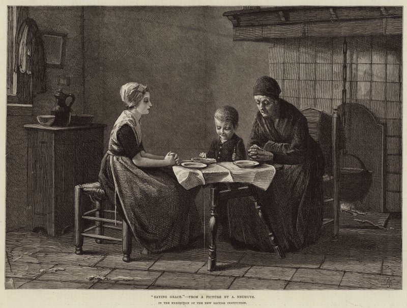 Saying Grace by Albert Neuhuys