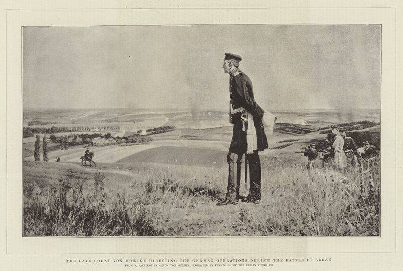 The Late Count von Moltke Directing the German Operations during the Battle of Sedan by Albert Sauvert