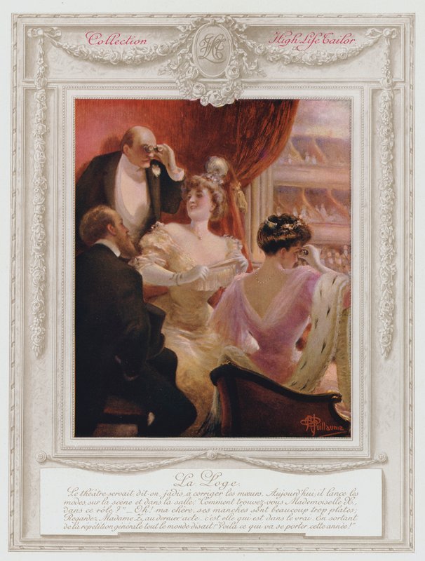 Belle Epoque Paris, Fashionable Lady in a Box at the Theatre by Albert Guillaume