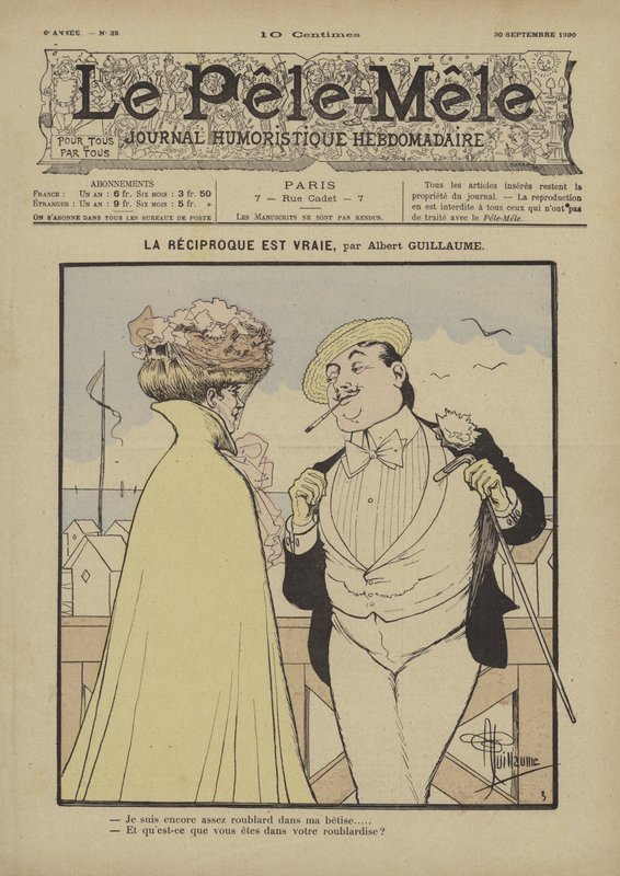 The Reciprocal is True. Illustration for Le Pele-Mele, 1900 by Albert Guillaume