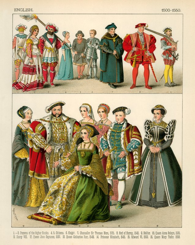 English Costume 1500-1550 by Albert Kretschmer