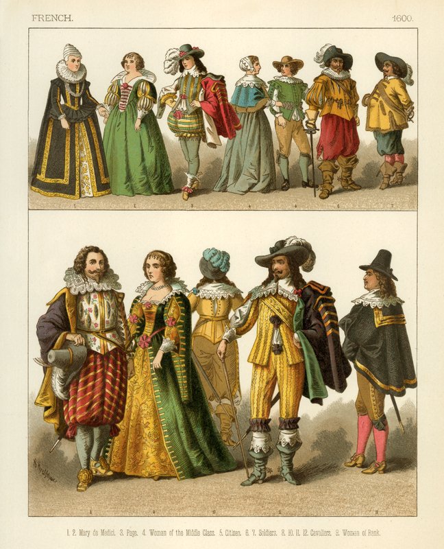 French Costumes 1600 by Albert Kretschmer