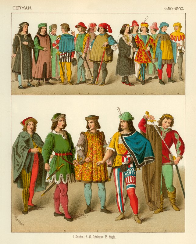 German Costume 1450-1500 by Albert Kretschmer