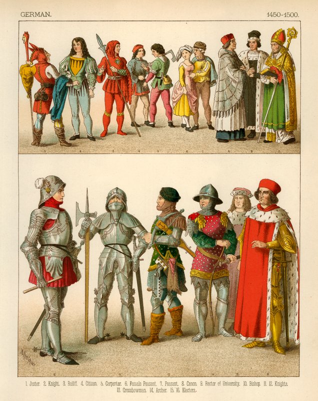 German Costume 1450-1500 by Albert Kretschmer
