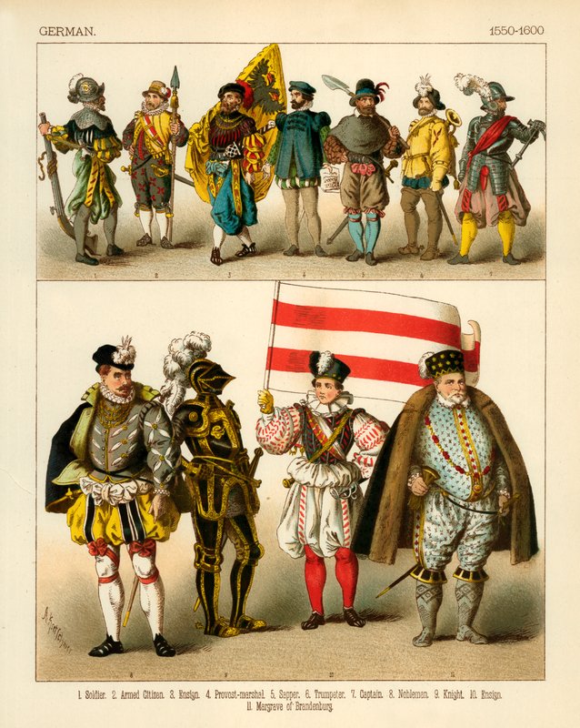 German Costume 1550-1600 by Albert Kretschmer