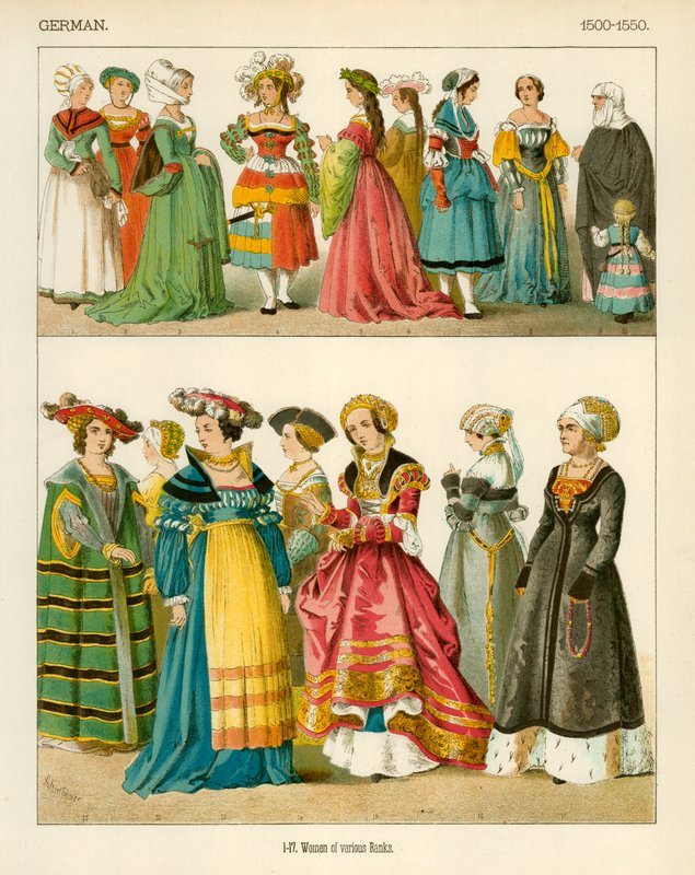 German Costumes 1500-1550 by Albert Kretschmer