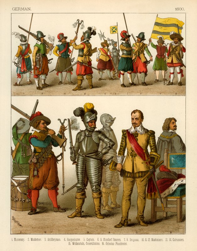 German Costumes 1600 by Albert Kretschmer