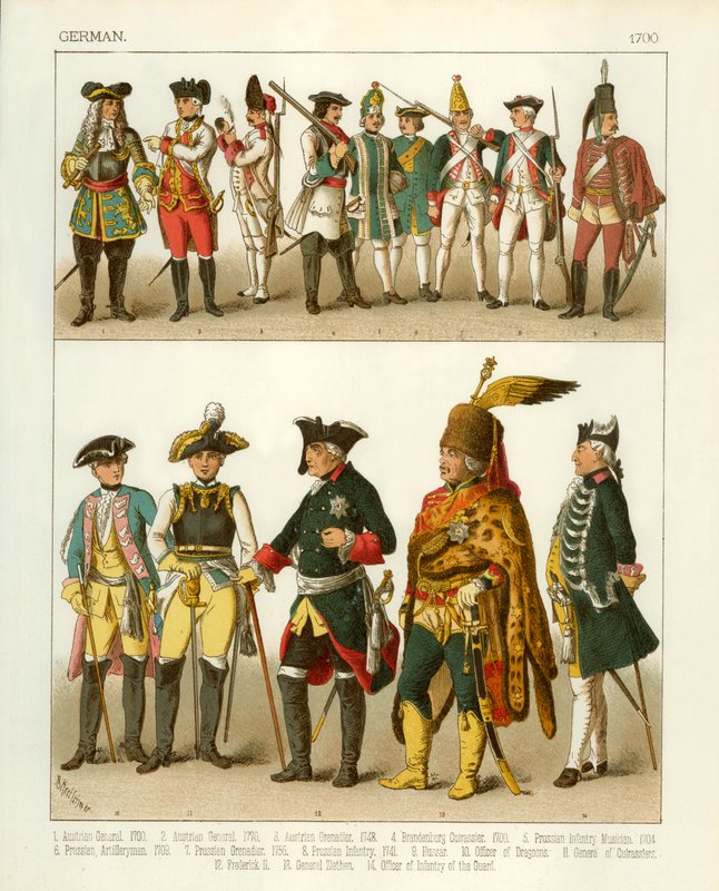 German Costumes 1700 by Albert Kretschmer