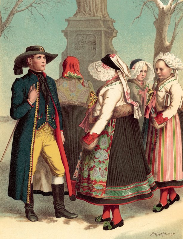 German Costume, Bohmen, Kreis Pilsen by Albert Kretschmer