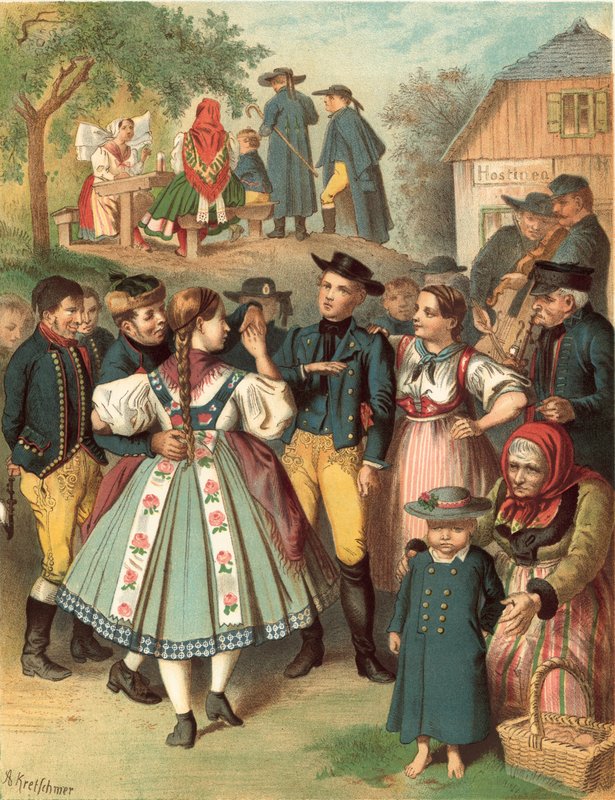 German Costume, Bohmen Kreis Pilsen by Albert Kretschmer