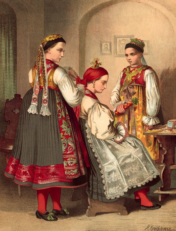 German Costume, Bohmen Kreis Pilsen by Albert Kretschmer