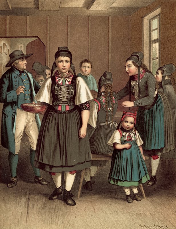 German Costume, Grossherzogthum Hessen Amt Biedenkopf by Albert Kretschmer