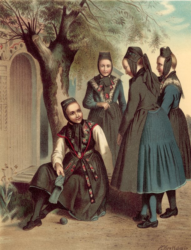 German Costume, Grossherzogthum Hessen, Hochweisel u Pohlgons by Albert Kretschmer