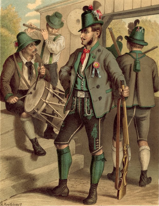 German Costume, Austria, Styria by Albert Kretschmer