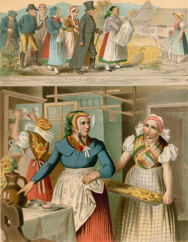 German costume, Preussen (Provinz Schlesien), Buchwald, Fischbach by Albert Kretschmer
