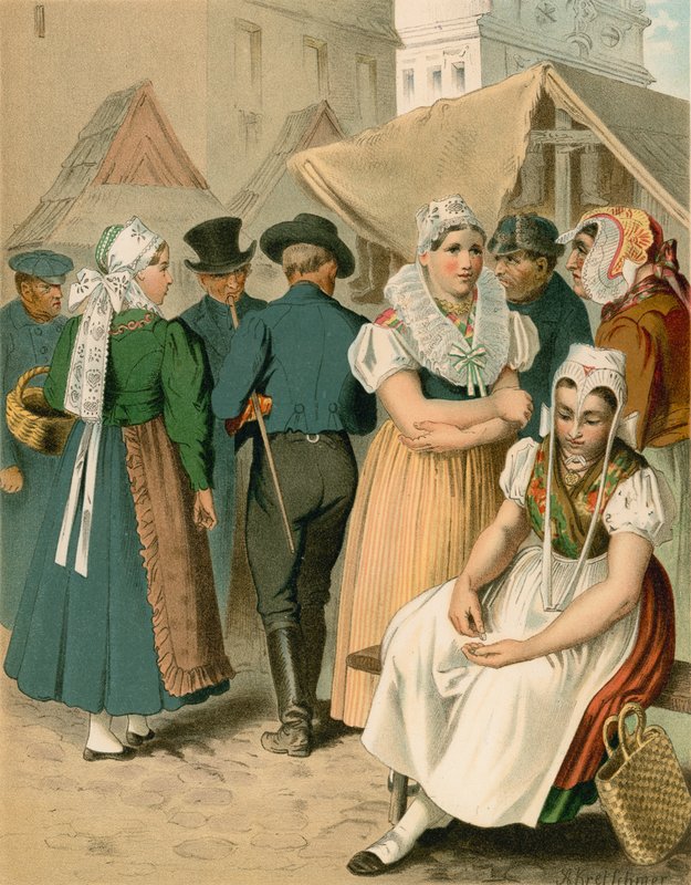German Costume, Preussen (Provinz Schlesien), Tannhausen by Albert Kretschmer