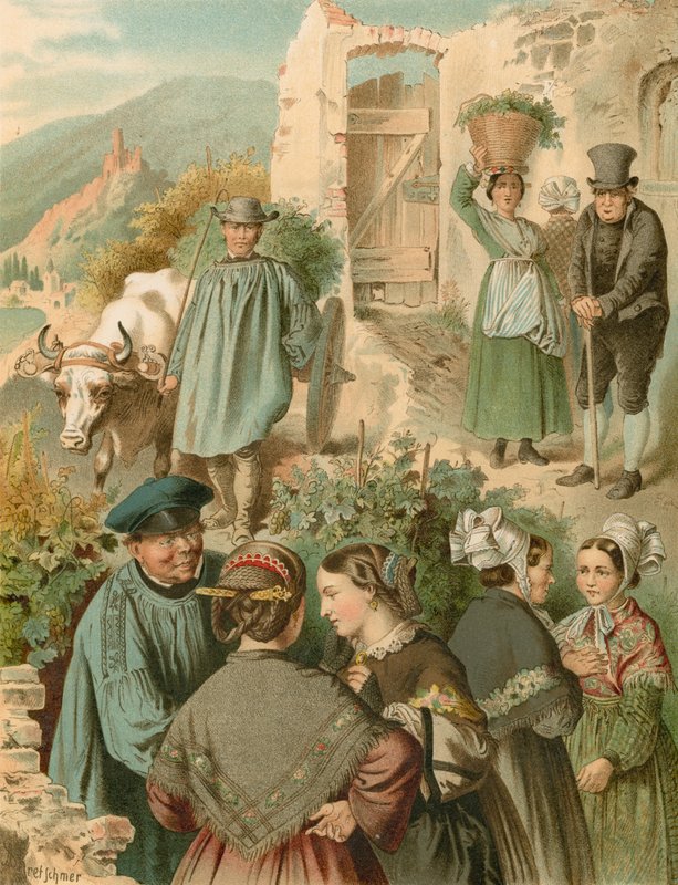 German costume, Preussen an der Mosel by Albert Kretschmer