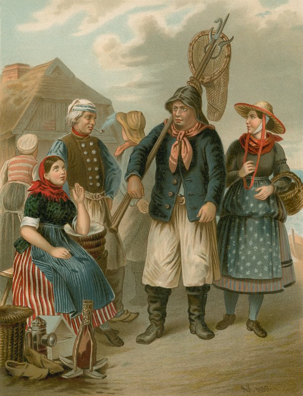 German costume, Schleswig-Holstein, An den Kusten by Albert Kretschmer
