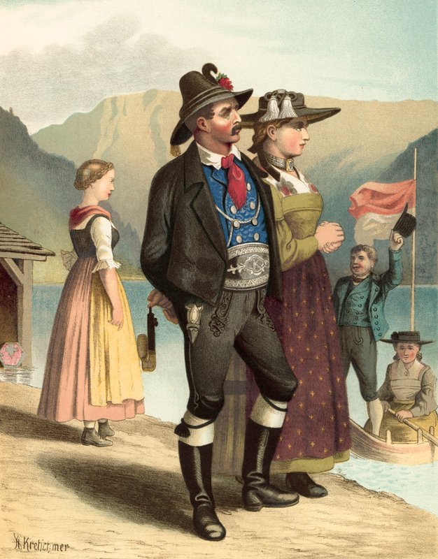 German costume, Tyrol, Achenkirch by Albert Kretschmer