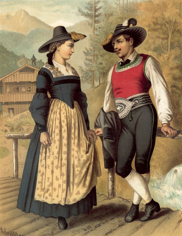 German Costume, Tyrol Billerthal by Albert Kretschmer