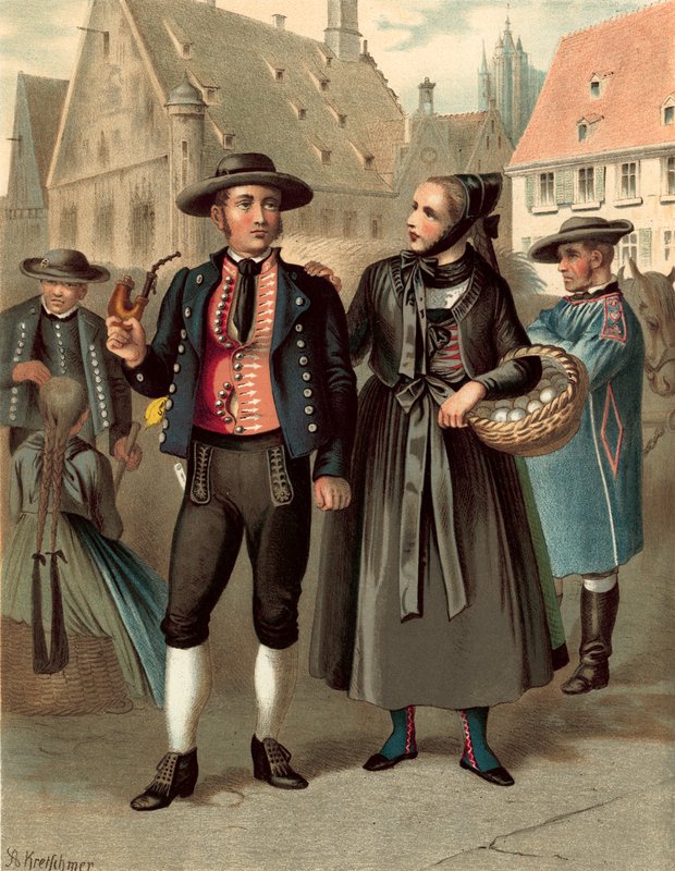 German Costume, Wurtemberg Ulm by Albert Kretschmer