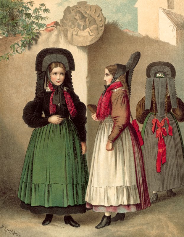 German costume, Wurtemberg um Rottweil by Albert Kretschmer