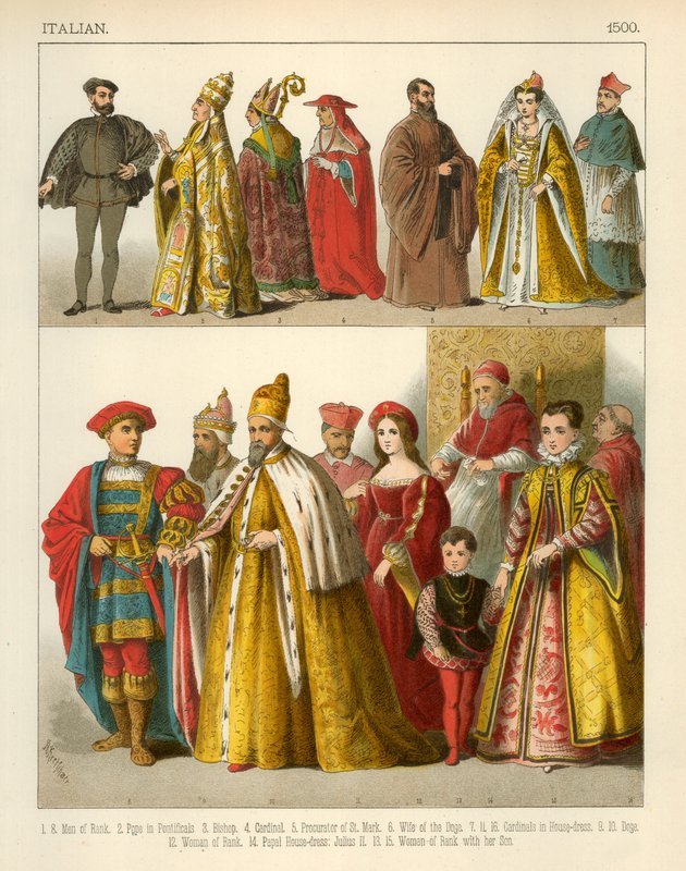 Italian Costume 1500 by Albert Kretschmer