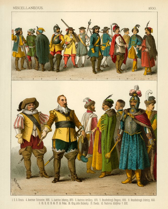 Miscellaneous Costumes 1600 by Albert Kretschmer