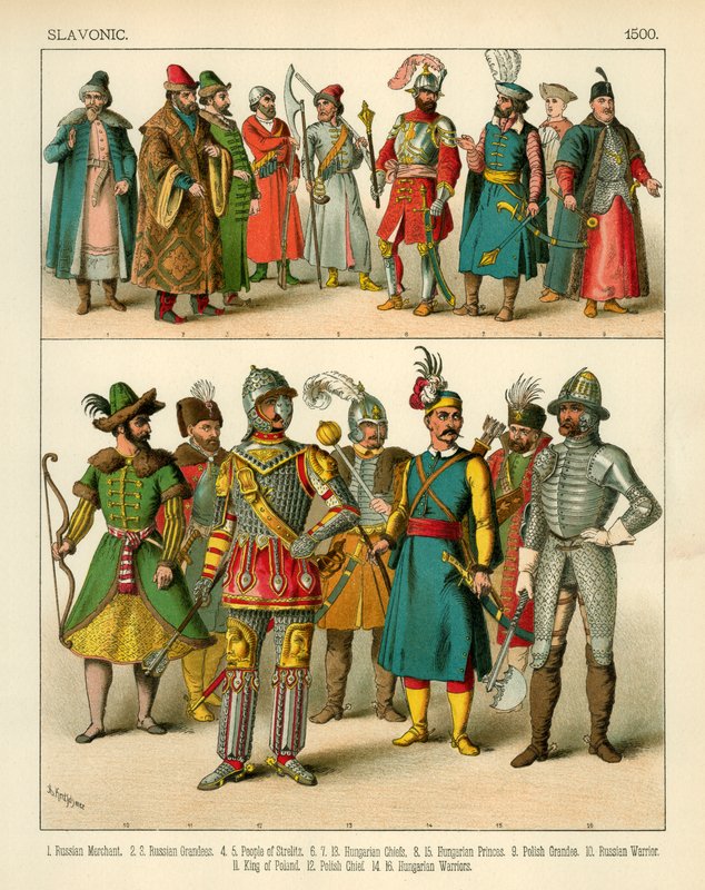 Slavonic Costume 1500 by Albert Kretschmer