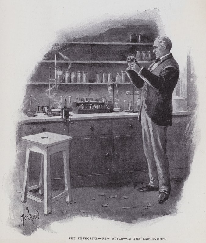 The detective, new style, in the laboratory by Albert Morrow