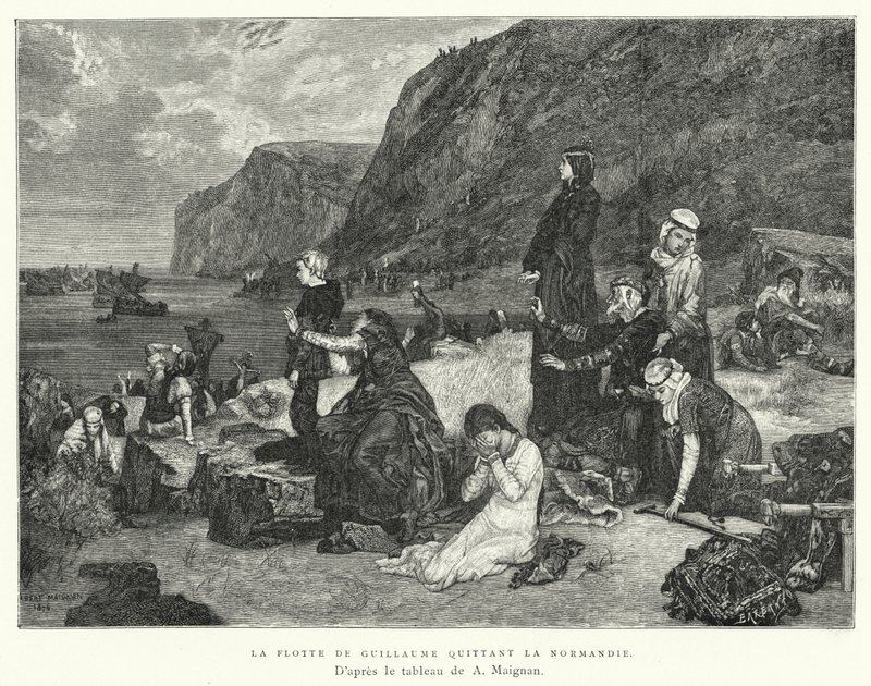 The Fleet of William Leaving Normandy by Albert Pierre René (after) Maignan