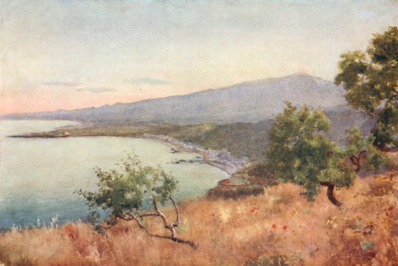 Etna, Giardini, and Schiso from Taormina by Alberto Pisa