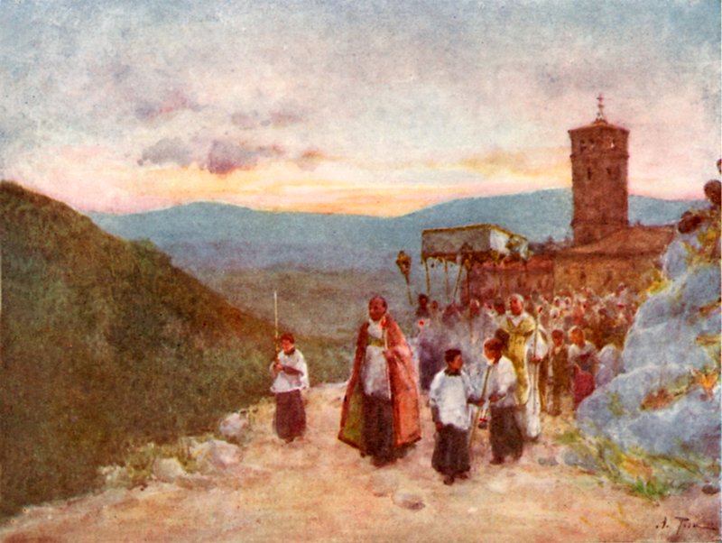 Procession with the Host at Subiaco by Alberto Pisa