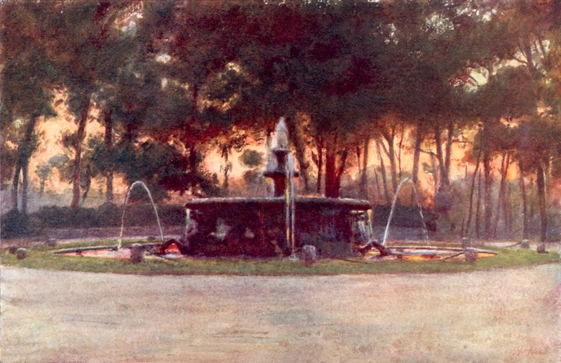Sea Horse Fountain in the Villa Borghese by Alberto Pisa