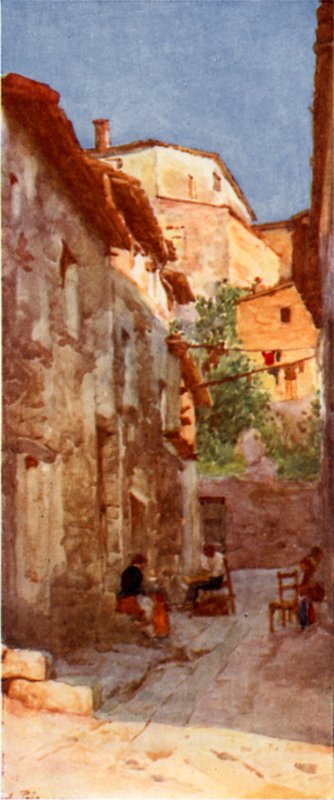 Village Street at Anticoli, in the Sabine Hills by Alberto Pisa
