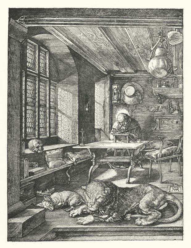St Jerome in His Study by Albrecht (after) Durer or Duerer