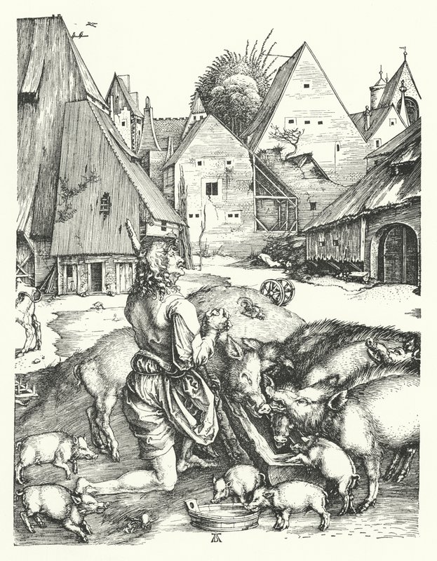 The Prodigal Son by Albrecht (after) Durer or Duerer