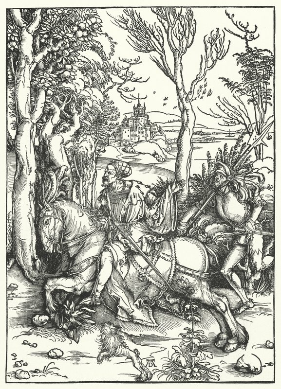 The Knight and the Landsknecht by Albrecht Dürer