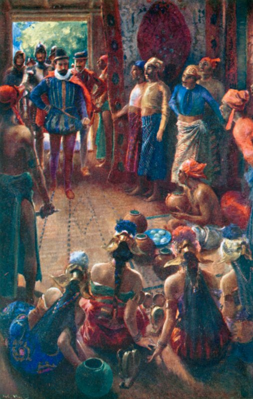Magellan Visiting the King of Sebu by Alec Ball