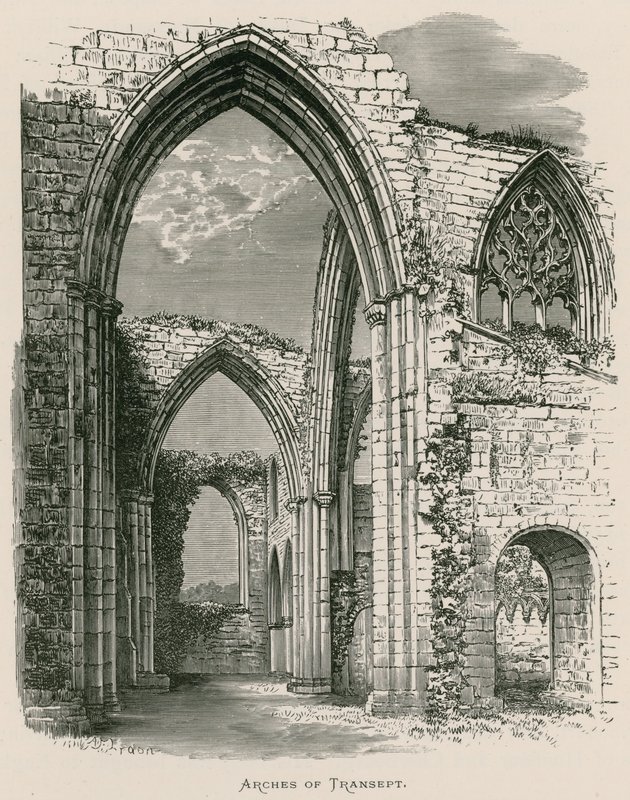 Bolton Priory, Arches of Transept by Alexander Francis Lydon