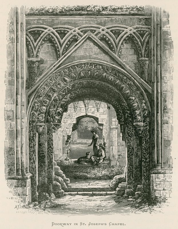 Glastonbury Abbey, Doorway in St Joseph