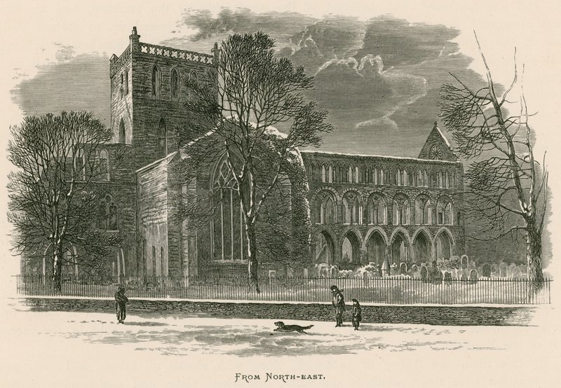 Jedburgh Abbey, From North-east by Alexander Francis Lydon