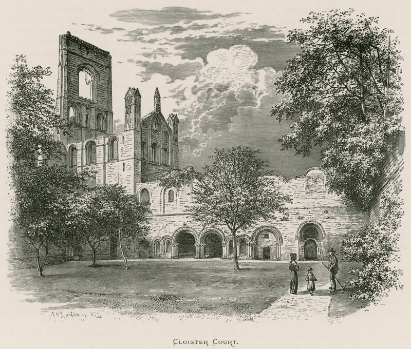 Kirkstall Abbey, Cloister Court by Alexander Francis Lydon