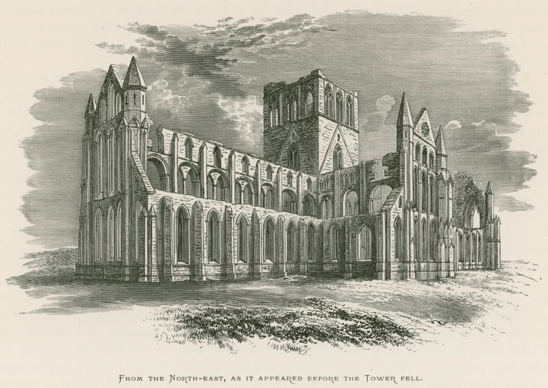 Whitby Abbey, From the North-east, as it appeared before the Tower fell by Alexander Francis Lydon