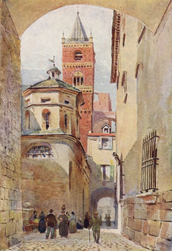 Albenga, Cathedral Tower and Baptistery by Alexander Henry Hallam Murray