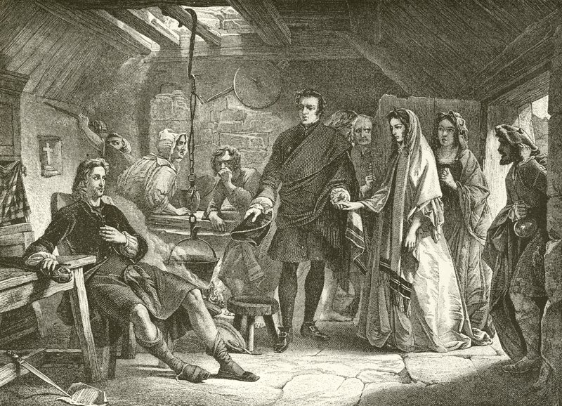 The First Meeting of Prince Charles with Flora Macdonald by Alexander Johnston