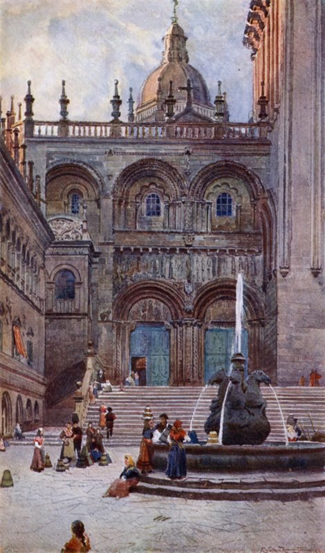 Cathedral of Santiago de Compostela, South Doorway by Alexander Wallace Rimington