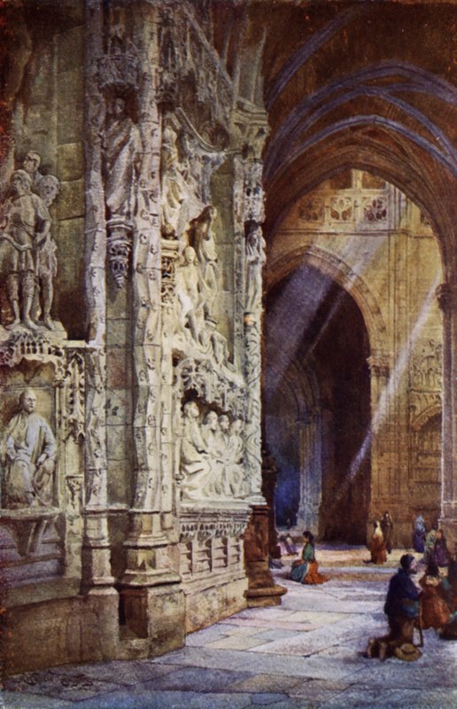 The Ambulatory, Burgos Cathedral by Alexander Wallace Rimington
