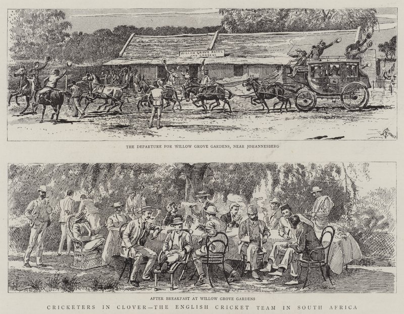Cricketers in Clover, the English Cricket Team in South Africa by Alfred Chantrey Corbould