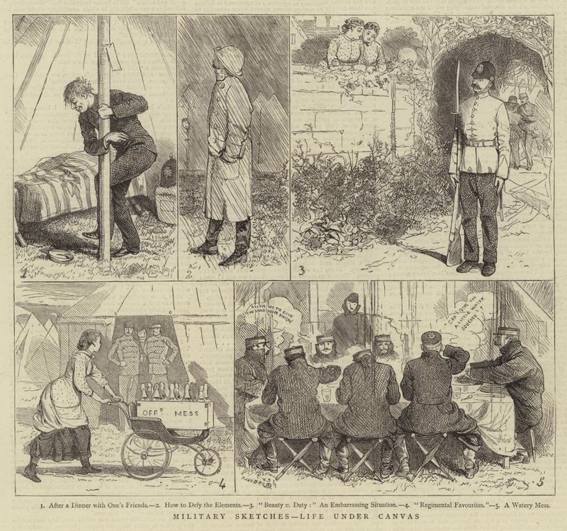 Military Sketches, Life under Canvas by Alfred Chantrey Corbould